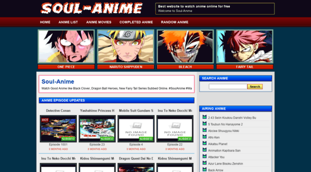 free anime websites
