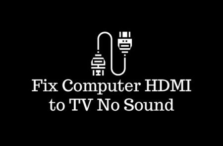 Computer HDMI to TV No Sound