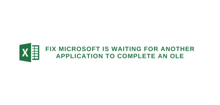 Microsoft is waiting for another application to complete an ole [FIX]