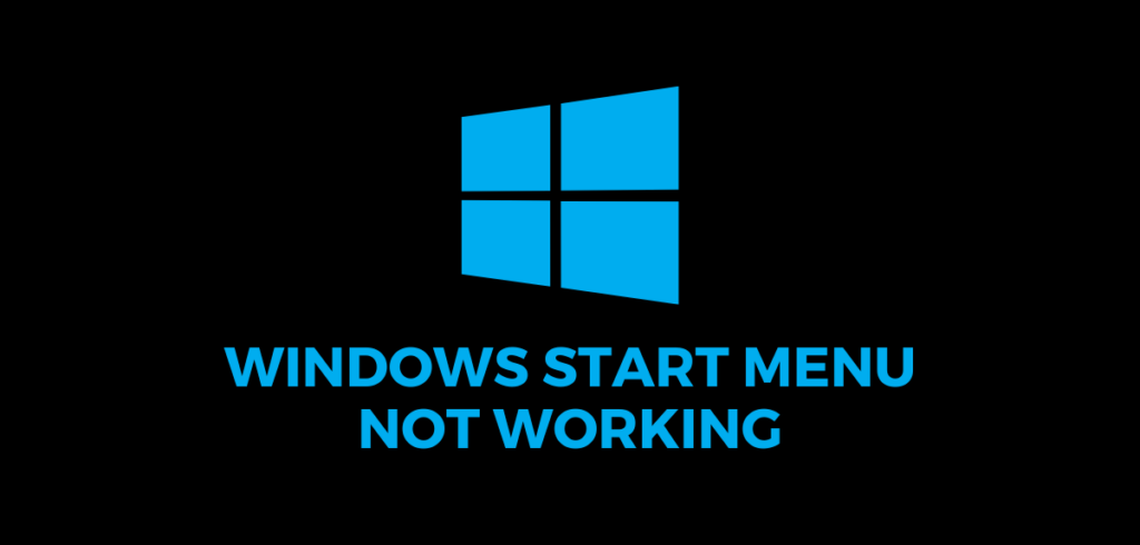 windows start menu not working