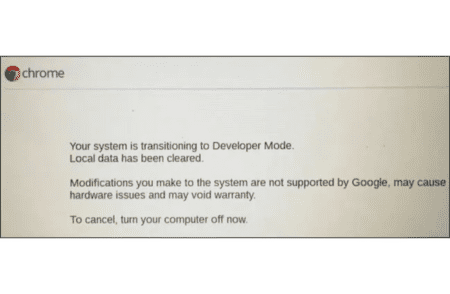 How to turn on Chrome OS developer mode