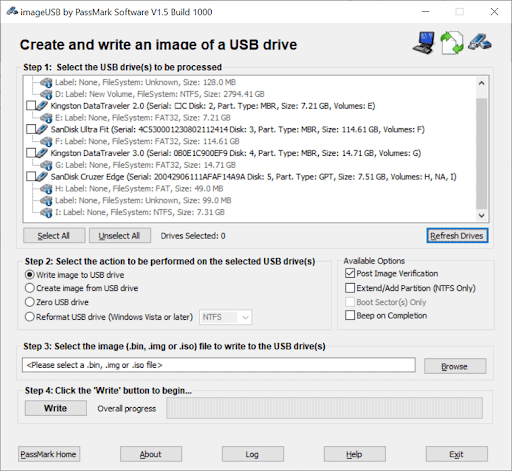 USB Bootable Software